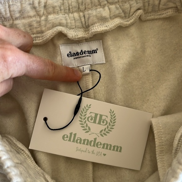 Ellandemm Vintage Club Sport Sweatsuit Matching Set Oversized Pullover Jogger L - Picture 12 of 15